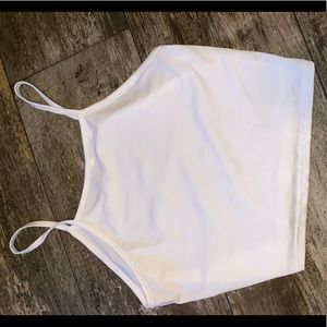 white crop top
